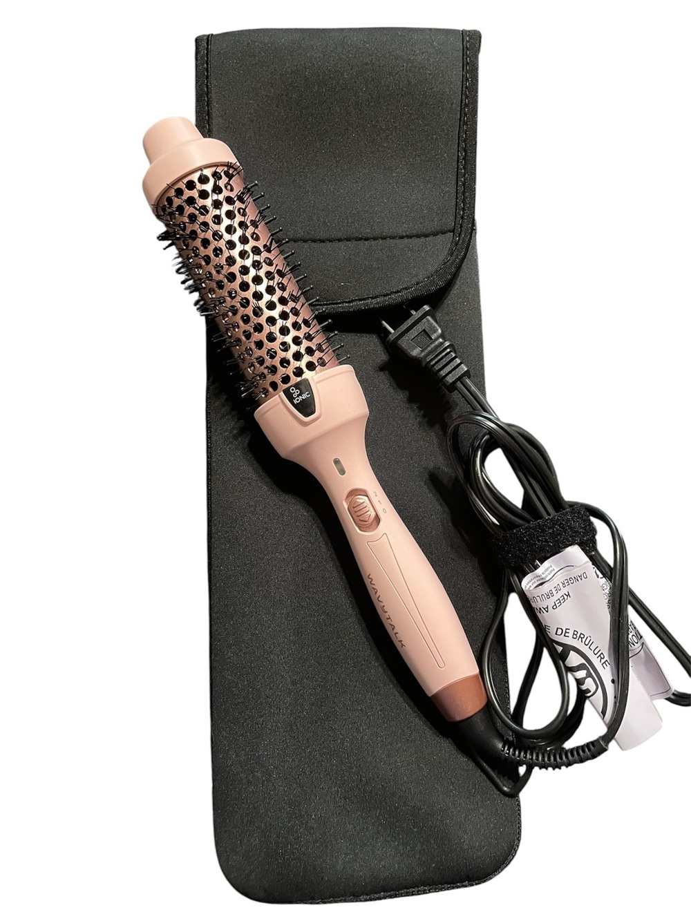 Wavytalk Thermal 1.5” Ionic Ceramic Round Hair Styling Tool & Storage Sleeve